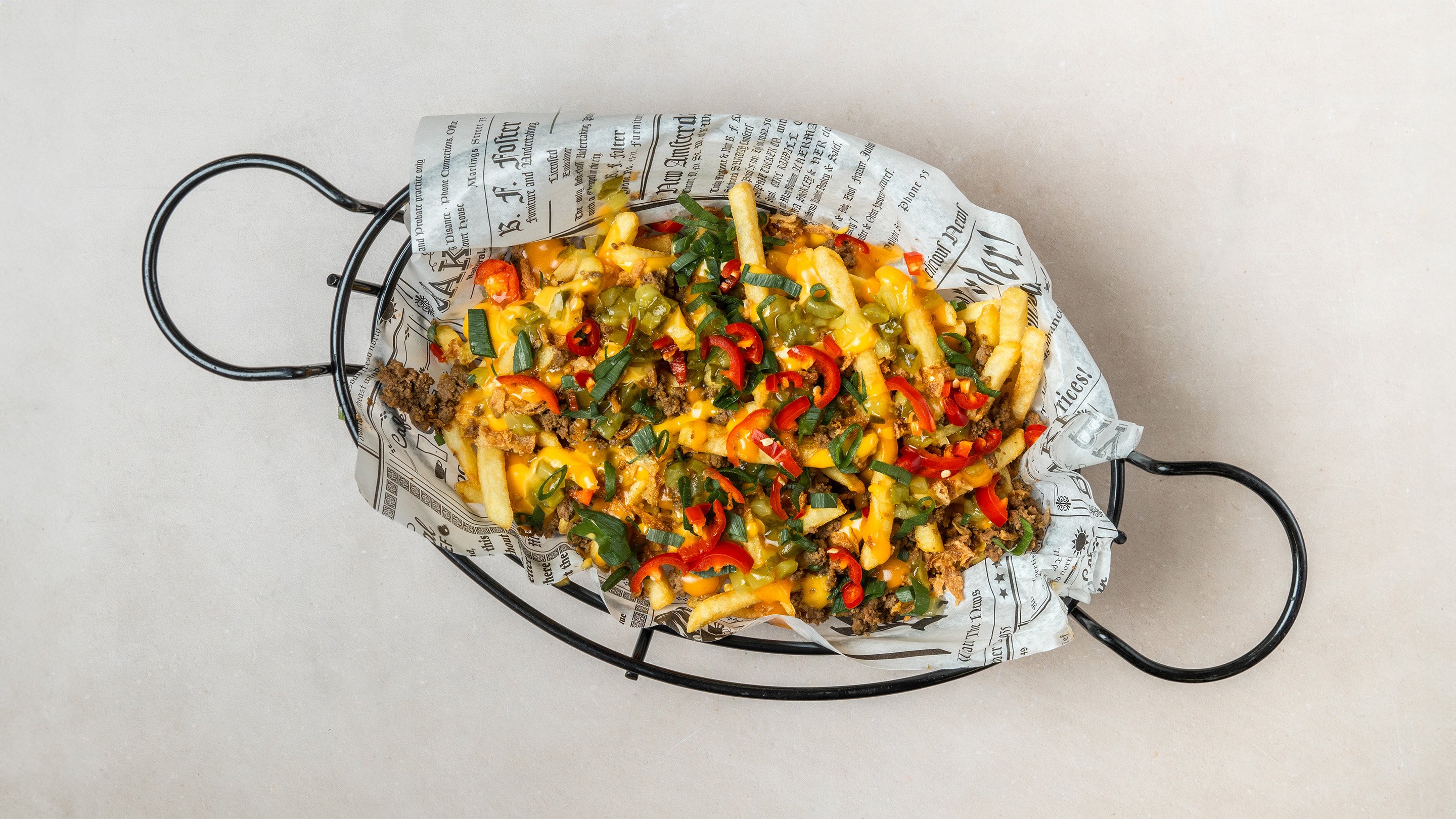 Loaded fries burger